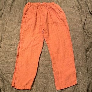 Eileen Fisher 100% Linen Delave Lantern Pants medium
